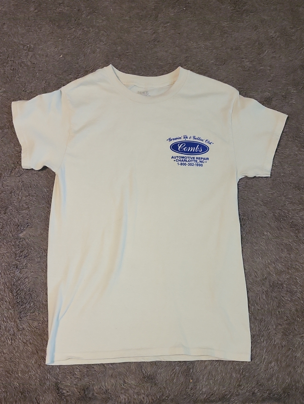 Cream Short Sleeve Tee - Crewneck Casual Top